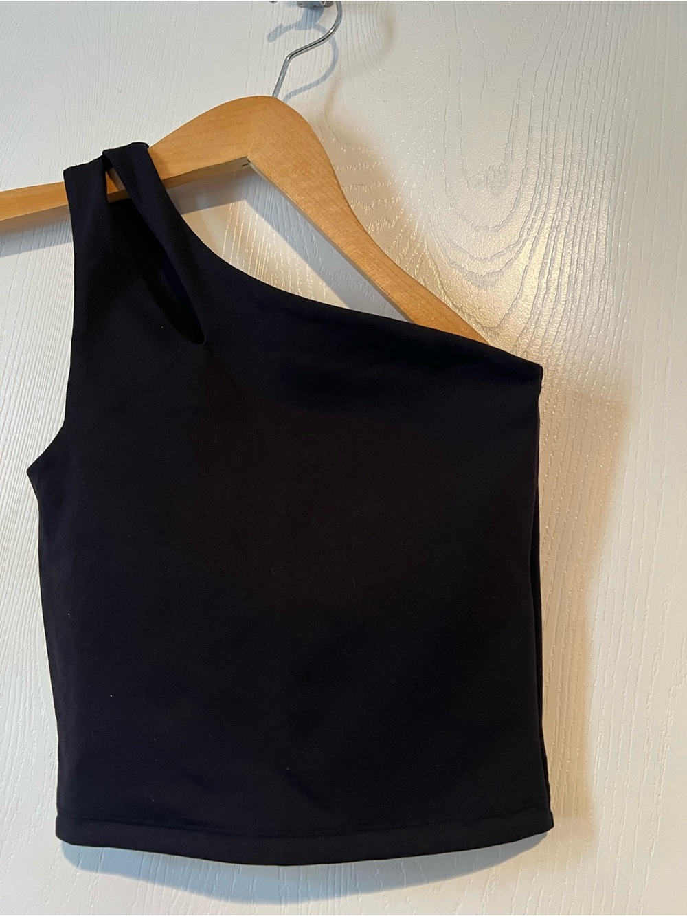 Abercrombie & Fitch Soft A & F Collection Crop Top One Shoulder Black Tank XXS
